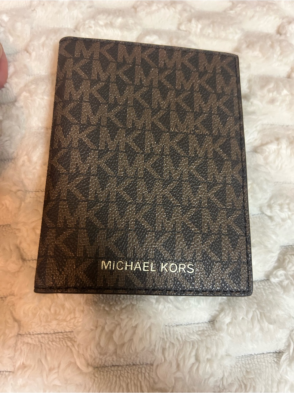 Michael Kors Jaycee Brown Monogram Backpack with Pale Pink Trim and Wallet - Picture 6 of 7